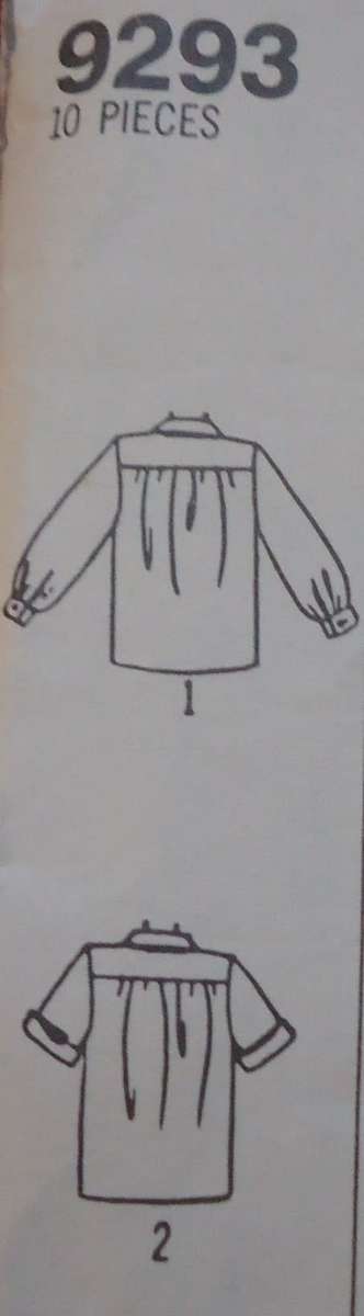 SIMPLICITY PATTERNS 9293 BLOUSE SIZE A = 8 - 18 COMPLETE