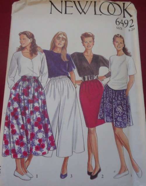 NEW LOOK PATTERNS 6492SKIRTS & SHORT & LONG CULOTTES SEVEN SIZES IN ONE 8 - 20 COMPLETE & UNCUT