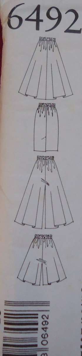 NEW LOOK PATTERNS 6492SKIRTS & SHORT & LONG CULOTTES SEVEN SIZES IN ONE 8 - 20 COMPLETE & UNCUT