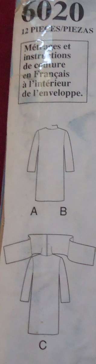 NEW LOOK PATTERNS 6020 WINTER JACKET & SCARF FIVE SIZES IN ONE XS - XL (6 - 24) COMPLETE