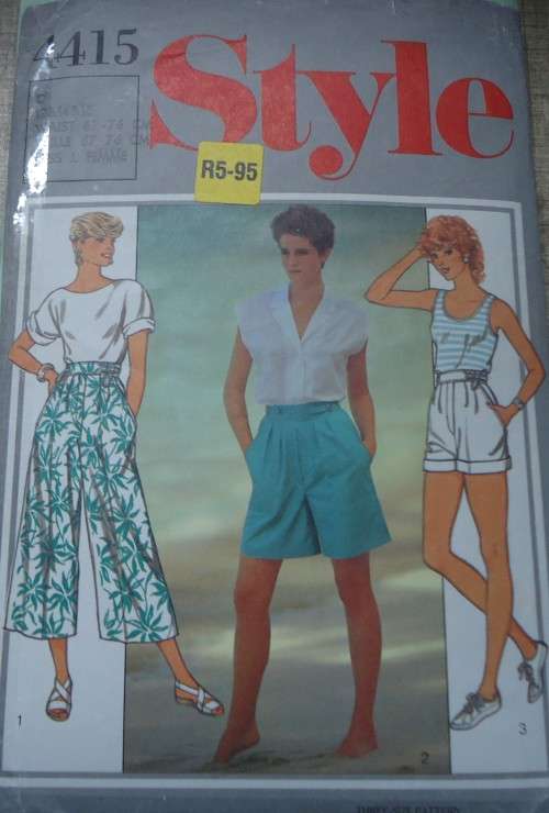 STYLE PATTERNS 4415 PANTS OR SHORTS SIZE O = 12 + 14 + 16 -COMPLETE