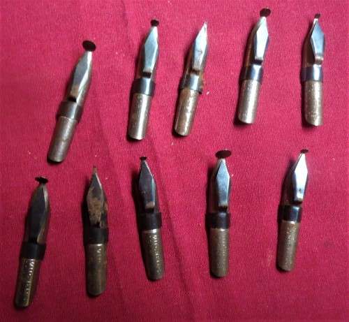 19 WILLIAM MITCHELL ARTISAN CALLIGRAPHY PEN NIBS +PT+PE ENGLAND & DECRC MITCHELL ENGLAND 0999/01