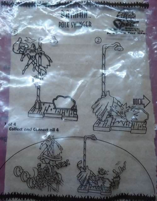 SPUR - THE BATMAN SERIES "BATMAN POLE SWINGER" 1 OF 4 FIGURES - COMPLETE & SEALED IN PK