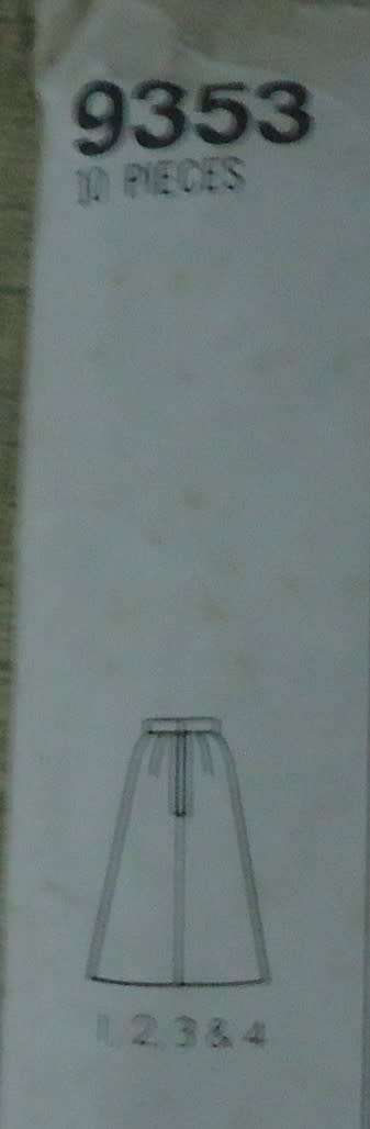 SIMPLICITY PATTERNS 9353 SKIRTS  SIZE  14 COMPLETE