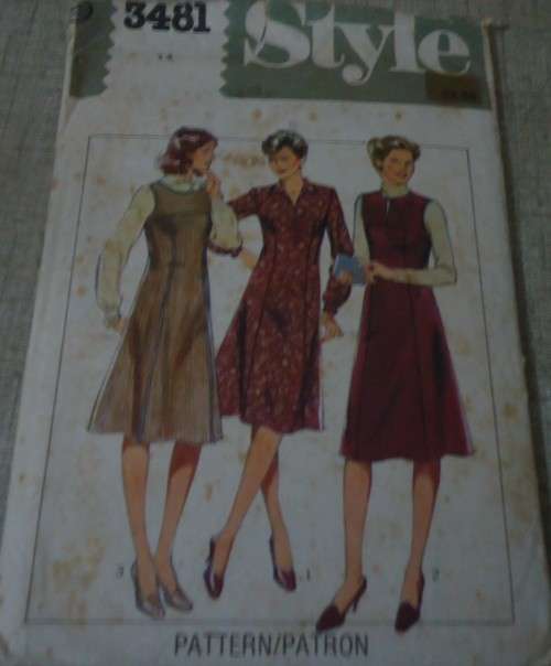 STYLE PATTERNS  3481  DRESS OR PINAFORE SIZE 14 BUST 92 CM  COMPLETE