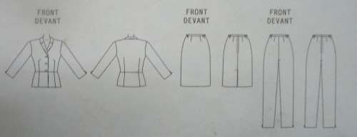 BUTTERICK  PATTERN 3778 SKIRT & PANTS SUIT  SIZES 8 +10 + 12 SEE DESCRIPTION