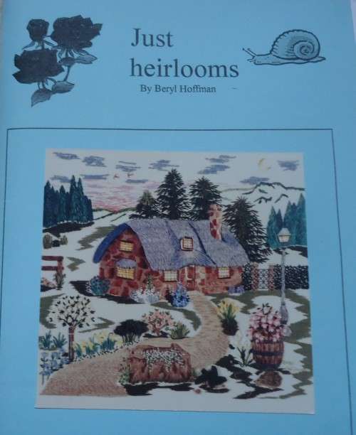 UNUSED EMBROIDERY KIT - "TRANQUILITY" EVENING COTTAGE - Fabric Size 42 cm x 42 cm by JUST HEIRLOOMS