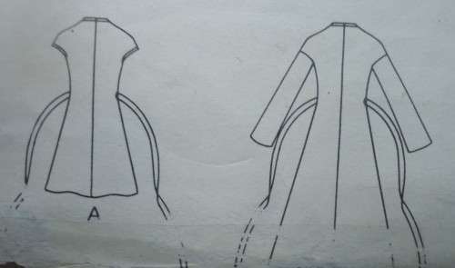 VOGUE PATTERN 8437 CLOSE FITTING WRAP DRESS SIZES 12 BUST 34"  COMPLETE