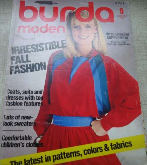 BURDA - MODERN FASHION MAGAZINE - SEPTEMBER 1982 -ALL PATTERNS & INSTRUCTIONS INC 112 PG
