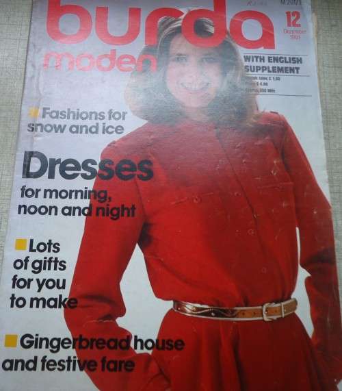 BURDA - MODERN FASHION MAGAZINE -DECEMBER 1981 -ALL PATTERNS & INSTRUCTIONS INC 102 PG