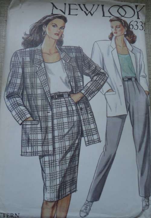 NEW LOOK PATTERNS 6332  PANTS + SKIRT SUIT-SIX SIZES IN ONE 8 - 18 COMPLETE