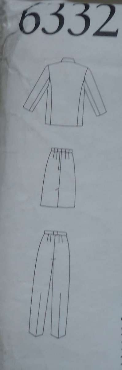 NEW LOOK PATTERNS 6332  PANTS + SKIRT SUIT-SIX SIZES IN ONE 8 - 18 COMPLETE