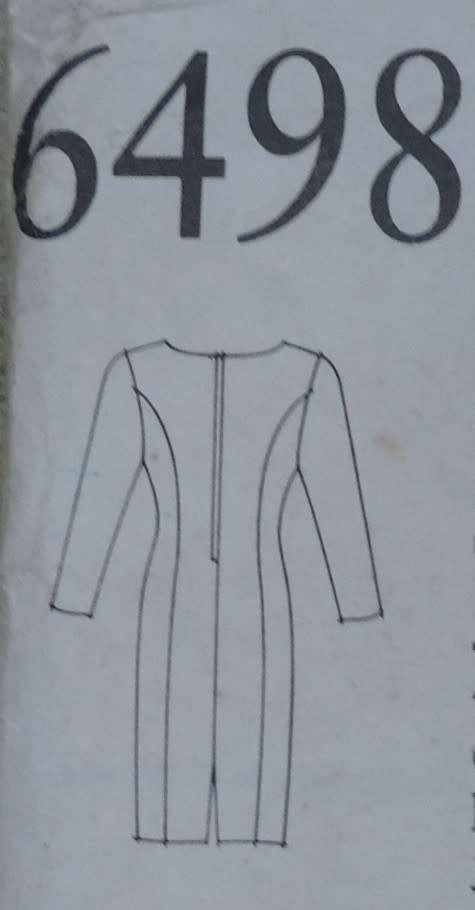 NEW LOOK PATTERNS 6498 FITTED DRESS WITH NECKLINE -SEVEN SIZES IN ONE 6 - 18  COMPLETE