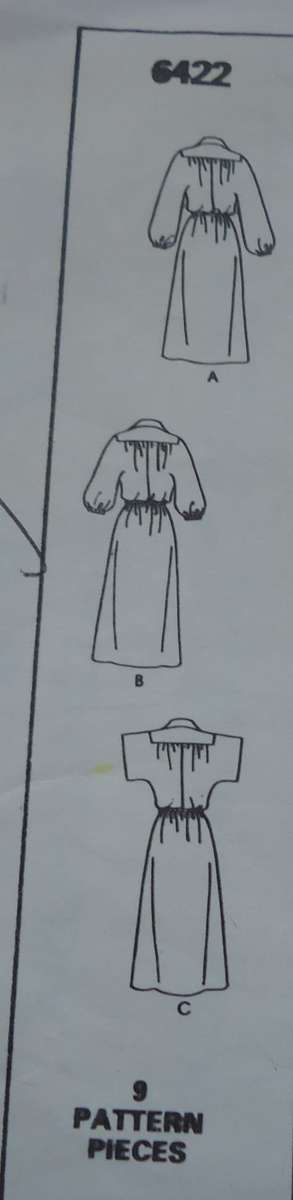 McCALL'S PATTERNS 6422 SUMMER DRESS  SIZE 14 BUST 36" COMPLETE