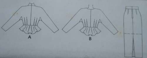 McCALLS PATTERN 7870 LINED JACKET & SKIRT SIZE 12 -COMPLETE & UNCUT