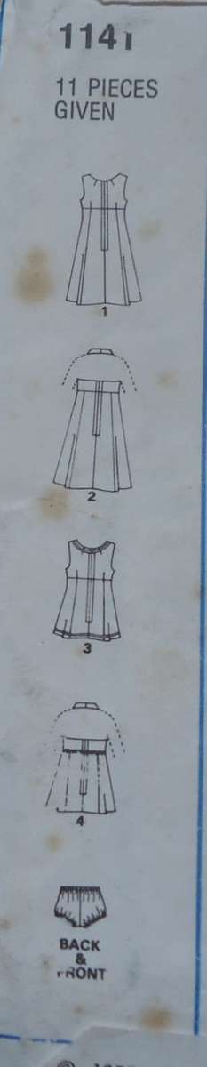 STYLE PATTERNS 1141 - TENNIS DRESS & PANTIES SIZE 12 BUST 87 CM NO SEWING INSTRUCTIONS