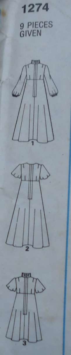 STYLE PATTERNS 1274 - DRESS WITH HI-LINE BODICE SIZE 16 BUST 97 CM COMPLETE