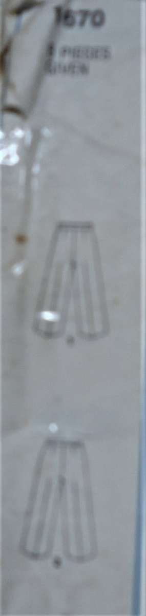 STYLE PATTERNS 1670 PANTS WITH WAISTBAND SIZE 16 WAIST 76 CM COMPLETE