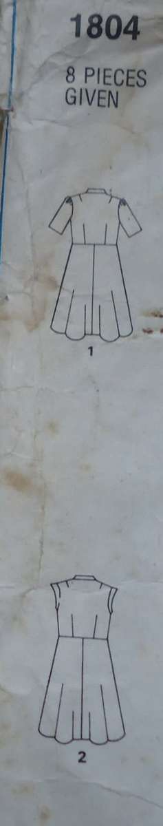 STYLE PATTERNS 1804  DRESS WITH FLARED SKIRT SIZE 14  BUST 92 CM COMPLETE