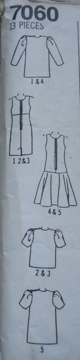 SIMPLICITY PATTERNS 7060 TWO PIECE DRESS  SIZE N5= 10 - 18 COMPLETE-UNCUT-F/FOLDED