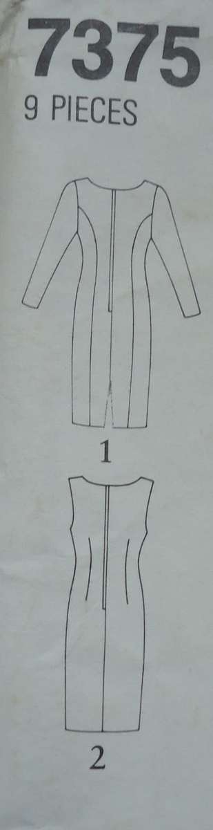 SIMPLICITY PATTERN 7375 TUNIC DRESS  SIZE 8 - 20 COMPLETE & MOSTLY UNCUT