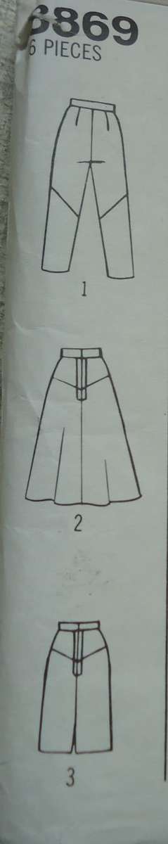 SIMPLICITY PATTERNS 8869 SKIRTS & PANTS SIZE 14 COMPLETE & PART CUT