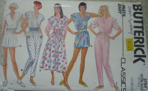 BUTTERICK  PATTERN 3764 PULL ON JUMPER  & JUMP SUIT  SIZE 14 + 16 + 18 - COMPLETE
