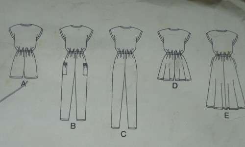 BUTTERICK  PATTERN 3764 PULL ON JUMPER  & JUMP SUIT  SIZE 14 + 16 + 18 - COMPLETE