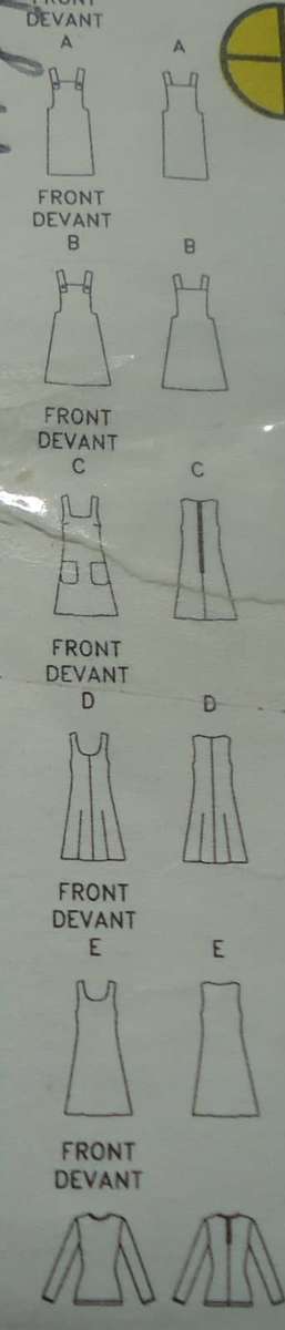 BUTTERICK  PATTERN 4147 PINAFORE & TOP  SIZE 12 + 14 + 16 COMPLETE & MOSTLY UNCUT