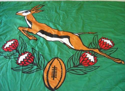 FULL SIZE SPRINGBOK 1995 WORLD CUP FLAG IN EXCELLENT CONDITION