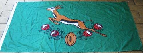 FULL SIZE SPRINGBOK 1995 WORLD CUP FLAG IN EXCELLENT CONDITION