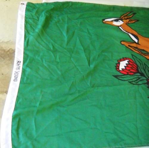 FULL SIZE SPRINGBOK 1995 WORLD CUP FLAG IN EXCELLENT CONDITION