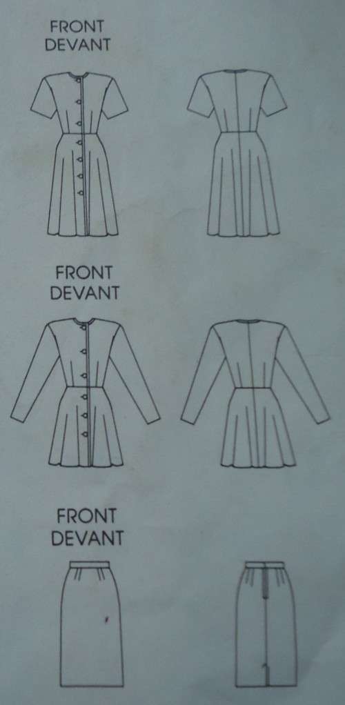 VOGUE CAREER PATTERNS 2029-EXCLUSIVE DRESSBY ALBERT NIPPON SIZE 12+14+16 - COMPLETE