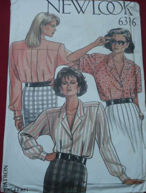 NEW LOOK PATTERNS 6316  BLOUSES SIX SIZES IN ONE 8 - 18 COMPLETE
