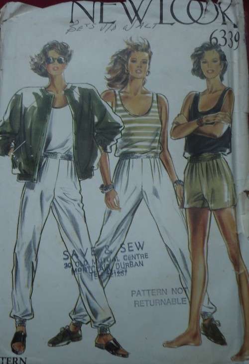 NEW LOOK PATTERNS 6339  JACKET, TOP, PANTS & SHORTS FIVE SIZES IN ONE 8-16 COMPLETE