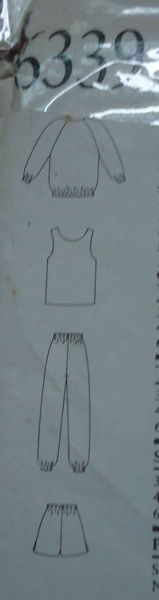 NEW LOOK PATTERNS 6339  JACKET, TOP, PANTS & SHORTS FIVE SIZES IN ONE 8-16 COMPLETE