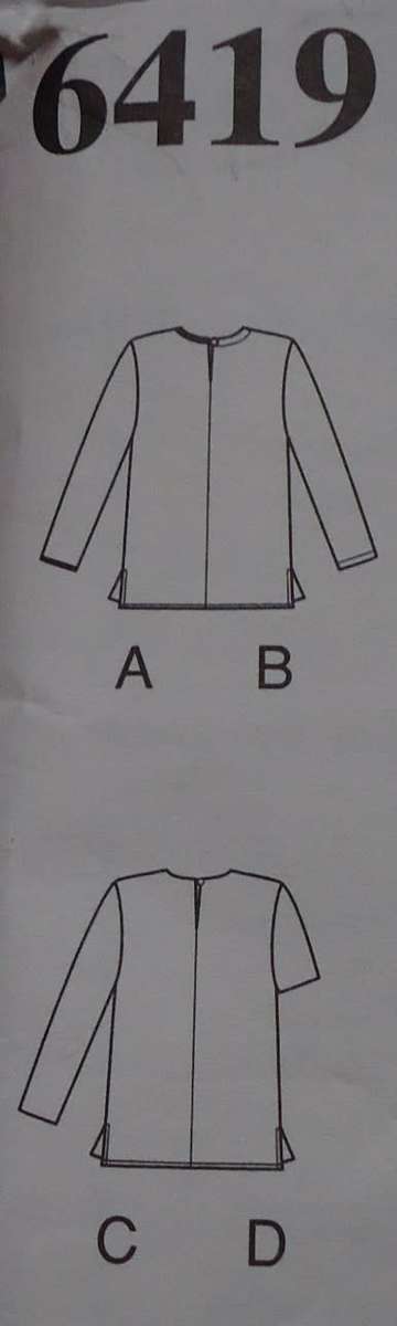 NEW LOOK PATTERNS 6419 BLOUSES SEVEN SIZES IN ONE 10 - 22 COMPLETE