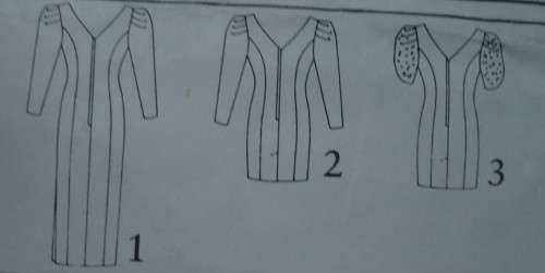 STYLE PATTERN 2193 EVENING DRESS WITH WIDE V NECK LINE SIZE A = 8 - 18 COMPLETE