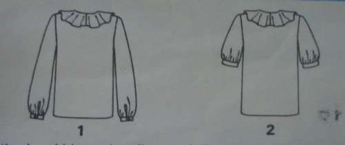 STYLE PATTERN 3226 FRILLY BLOUSE SIZE 12 BUST 34"COMPLETE