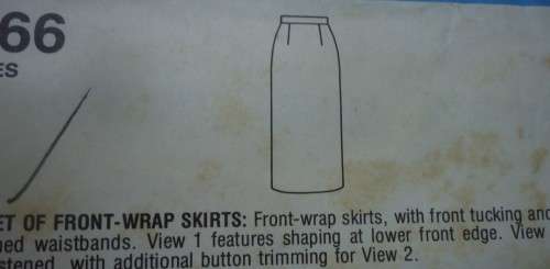 STYLE PATTERNS 2766 SET OF FRONT WRAP SKIRTS SIZE 12 WAIST 67 CM COMPLETE