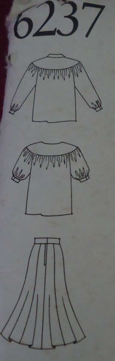 NEW LOOK PATTERNS 6237 ROUND YOKE BLOUSE & SKIRT SIX SIZES IN ONE 8 - 18 COMPLETE-CUT TO 18