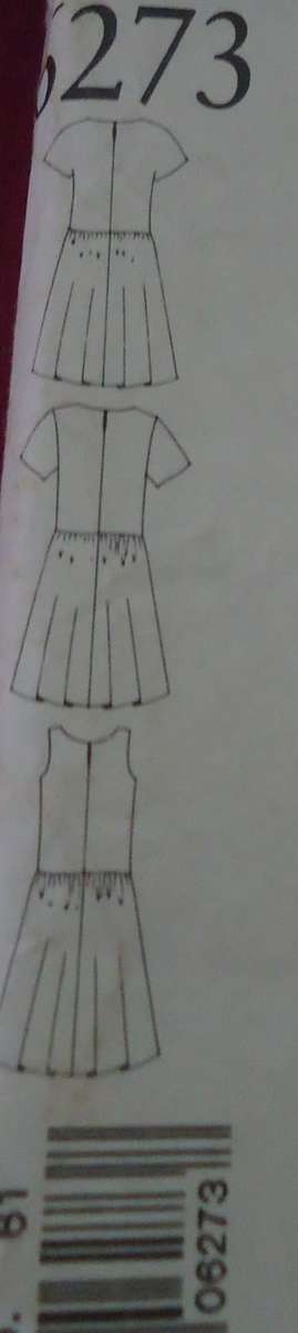 NEW LOOK PATTERNS 6273 DRESS WITH DROPPED WAISTLINE SIX SIZES IN ONE 8 - 18 - COMPLETE