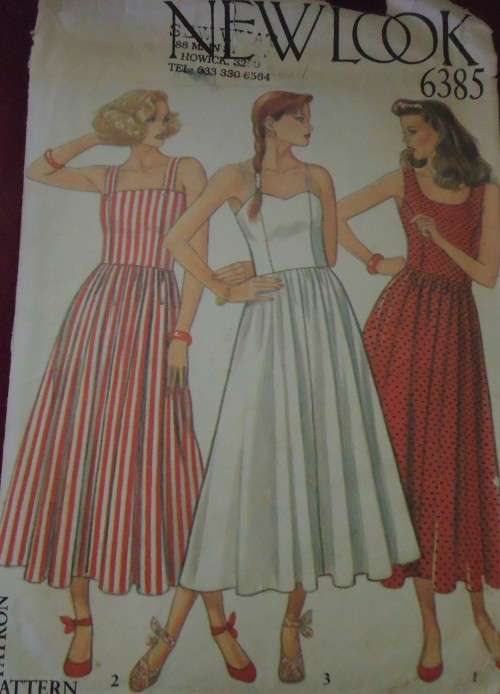 NEW LOOK PATTERNS 6385 STUNNING SUNDRESSES  SIX SIZES IN ONE 8 - 18 SEE LISTING