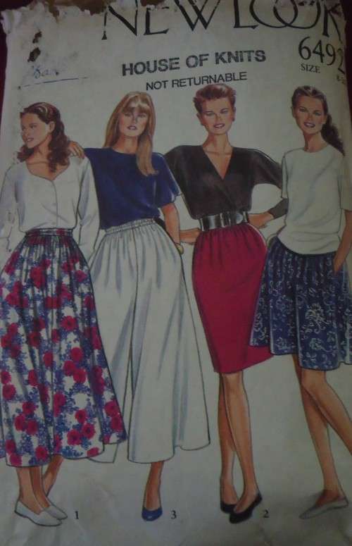 NEW LOOK PATTERNS 6492 SKIRT, SPLIT SKIRT & CULOTTES   SEVEN SIZES IN ONE 8 - 20 COMPLETE