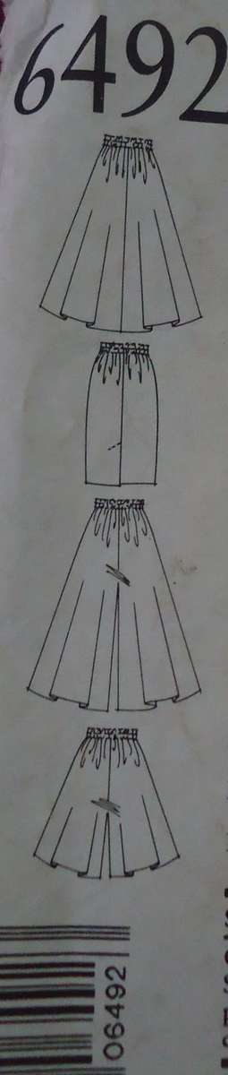 NEW LOOK PATTERNS 6492 SKIRT, SPLIT SKIRT & CULOTTES   SEVEN SIZES IN ONE 8 - 20 COMPLETE