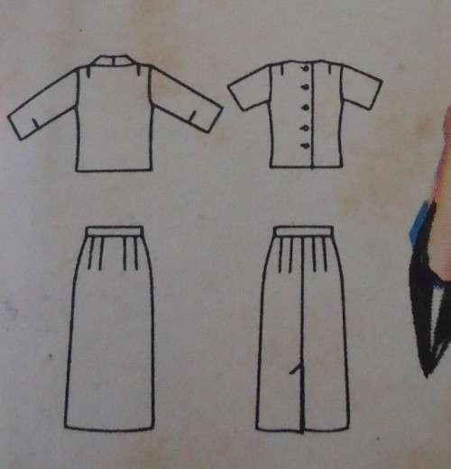 VINTAGE BUTTERICK  PATTERN 2178 SELF COLLARED JACKET & SKIRT SIZE 14 BUST 34"-  SEE LISTING