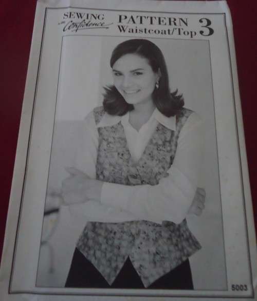 SEWING WITH CONFIDENCE PATTERN 3 - WAISTCOAT/TOP - SIZE 8 - 18  COMPLETE & UNCUT