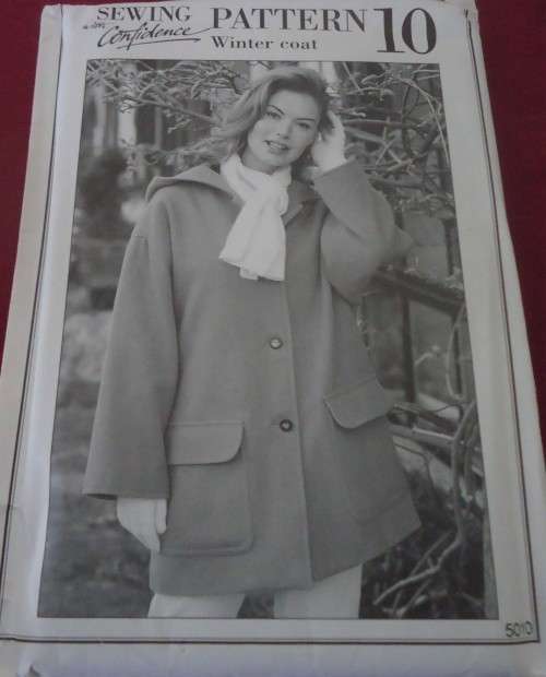 SEWING WITH CONFIDENCE PATTERN 10 - WINTER COAT - SIZE 8 - 18 COMPLETE & UNCUT