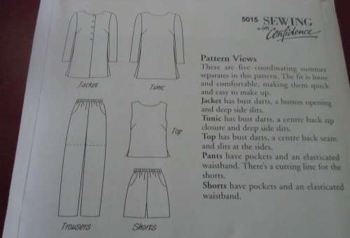 SEWING WITH CONFIDENCE PATTERN 15 - EASY SEPARATES - SIZES -8 - 18  COMPLETE & UNCUT