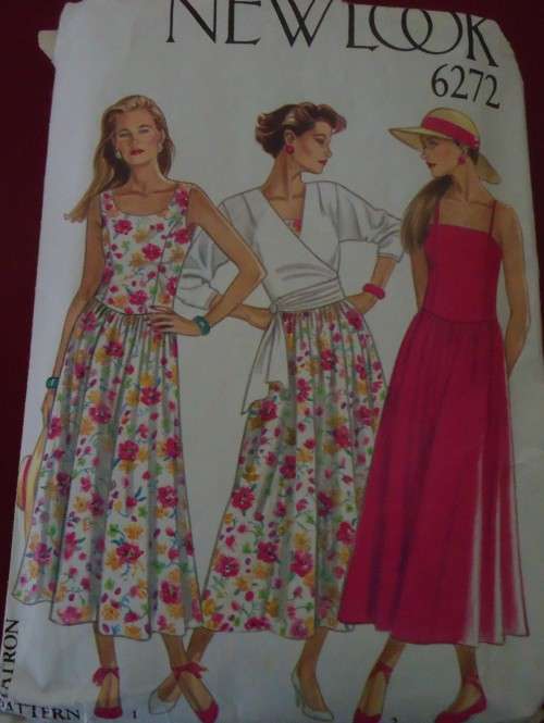 NEW LOOK PATTERNS 6272  SUNDRESS-WRAP TOP -6 SIZES IN ONE 8 - 18 COMPLETE